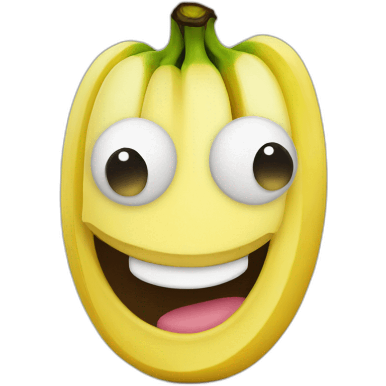 Smiling banane emoji