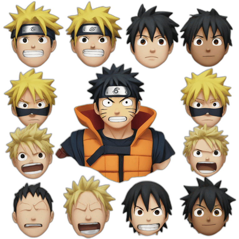 Naruto + luffy emoji