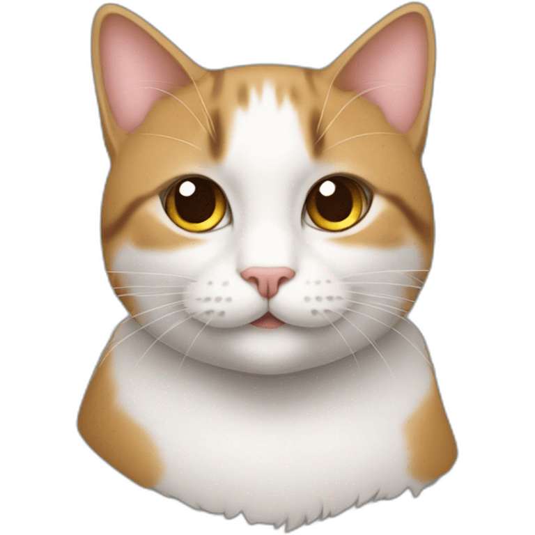 Un chat avec des oreilnde lapain emoji