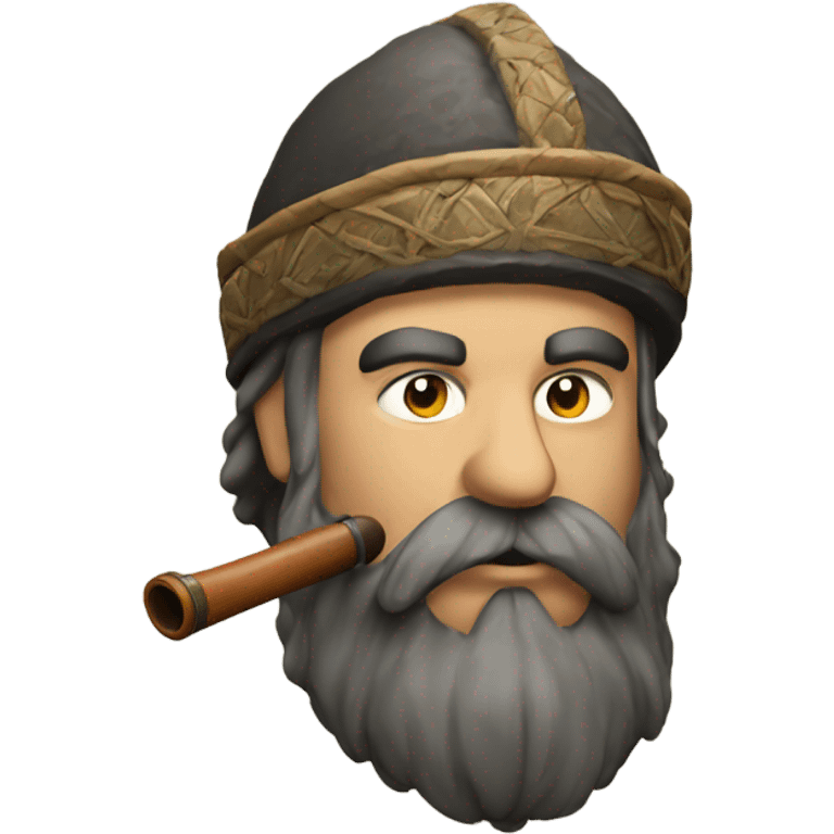 bearded warrior smoking pipe emoji