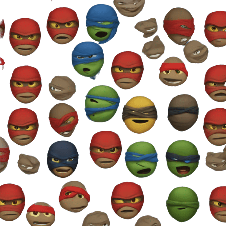 Teenage mutant ninja blue and red emoji