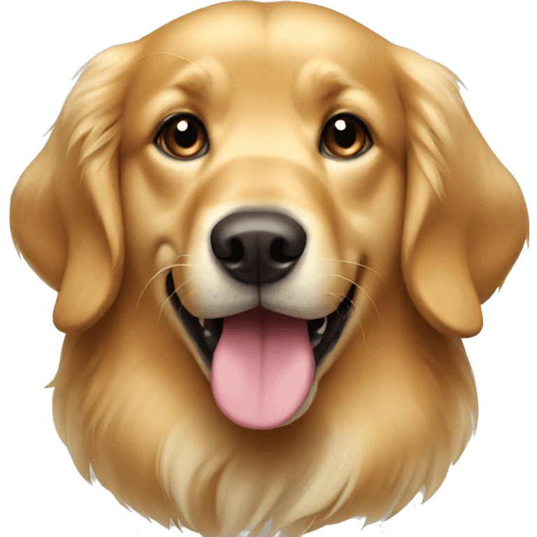 A a golden retriever dog emoji