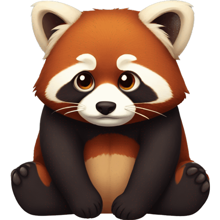 sad red panda emoji