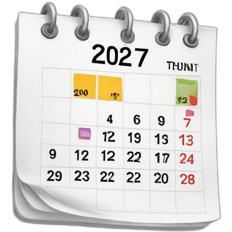 Planning calendar emoji