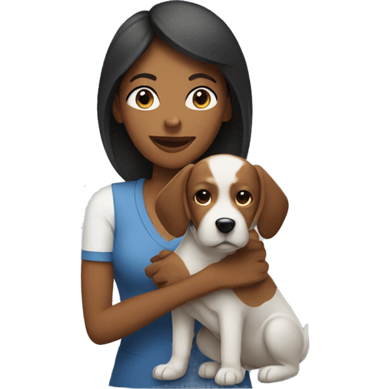 Mom with dog emoji