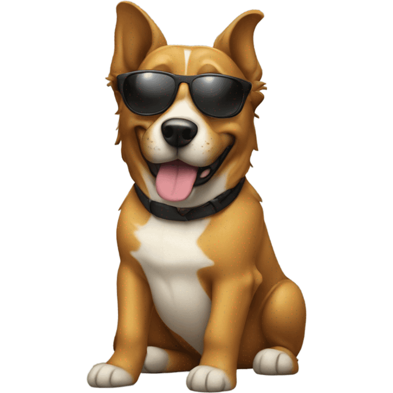 Dog with sunglasses  emoji