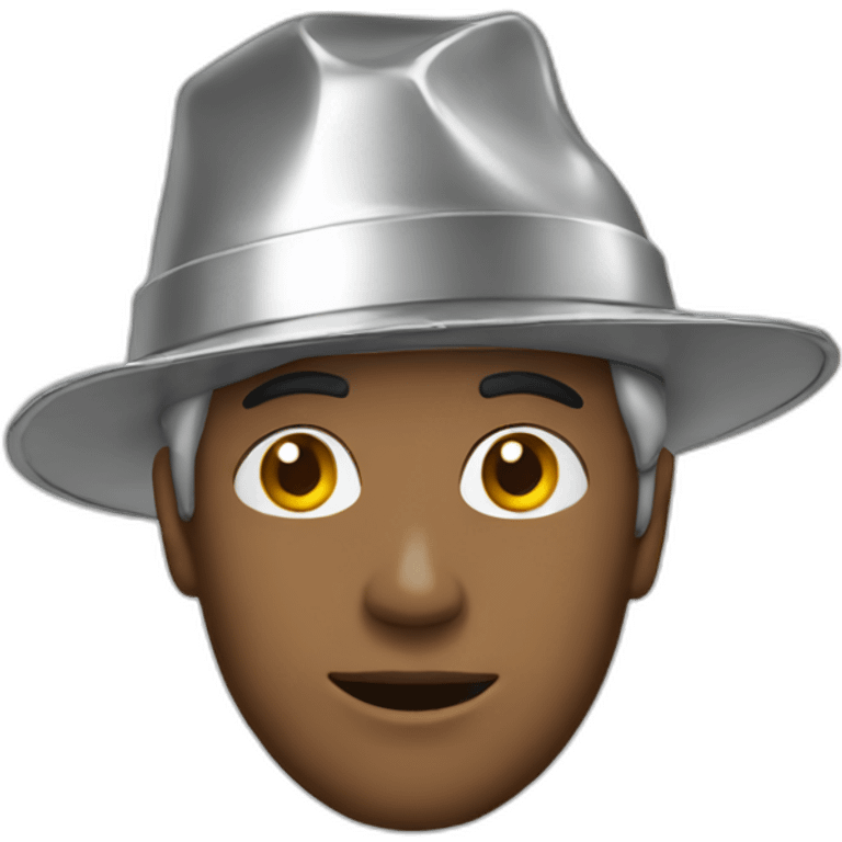 man wearing tinfoil hat emoji