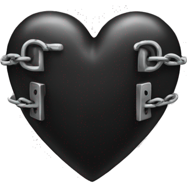 Black locked heart  emoji