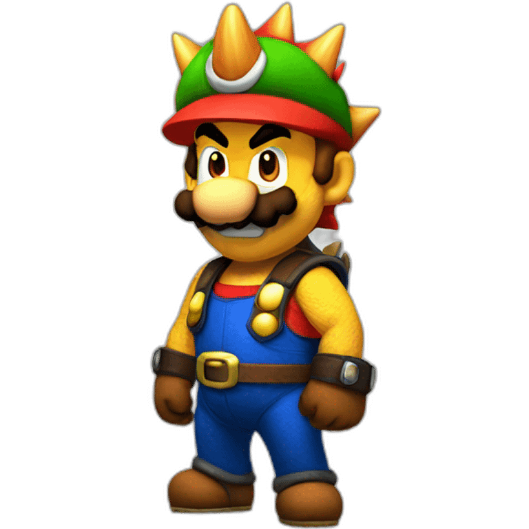 Mario dressed as Bowser emoji