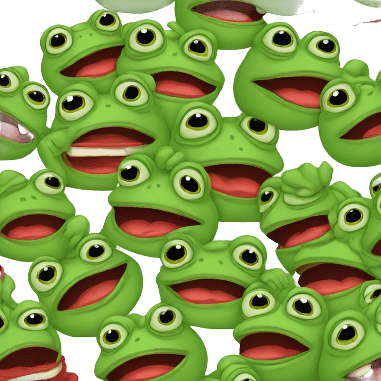 pepe the frog but with red skin emoji