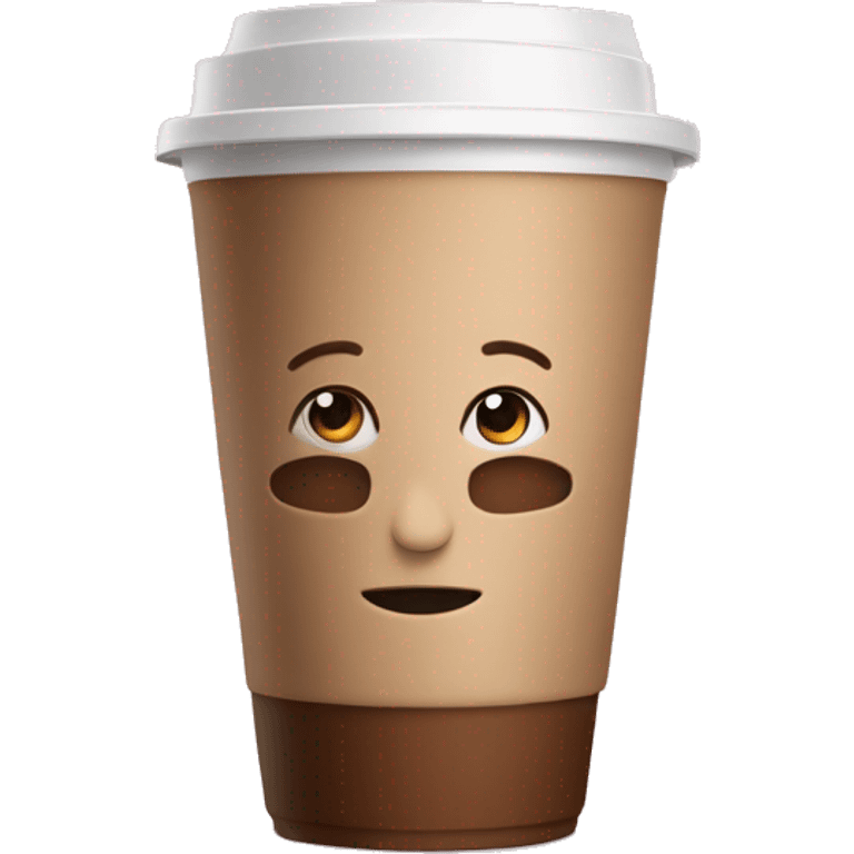 Coffee to Go  in a rosa beker from starbucks emoji