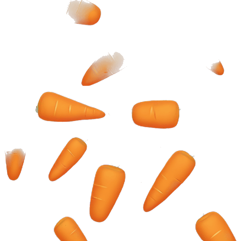 Carrot with sparkles and hearts around  emoji