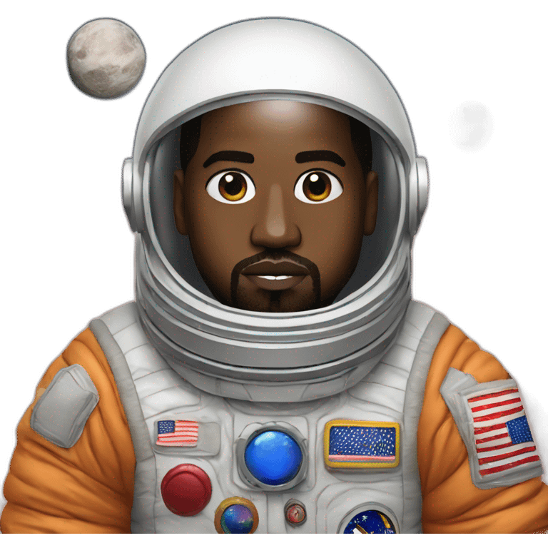 realistic kanye west in space suite emoji