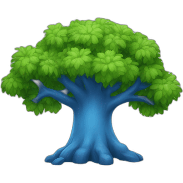 Arbre bleu emoji