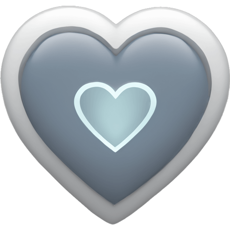 grey heart emoji with a halo on top emoji