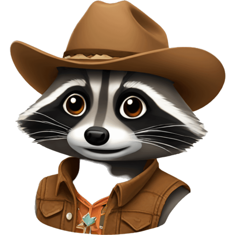 raccoon with cowboy hat  emoji