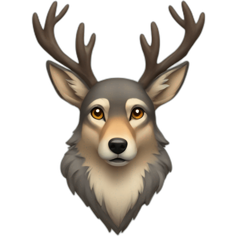 wolf deer  emoji