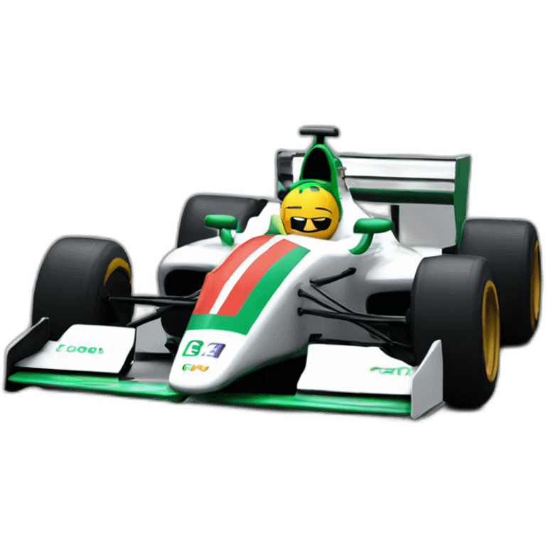 Formula 3 car with bulgarian flag emoji