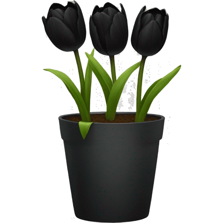 black tulips emoji