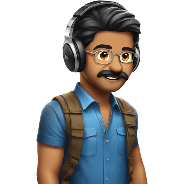 tamilnadu actor vijay with headphone emoji