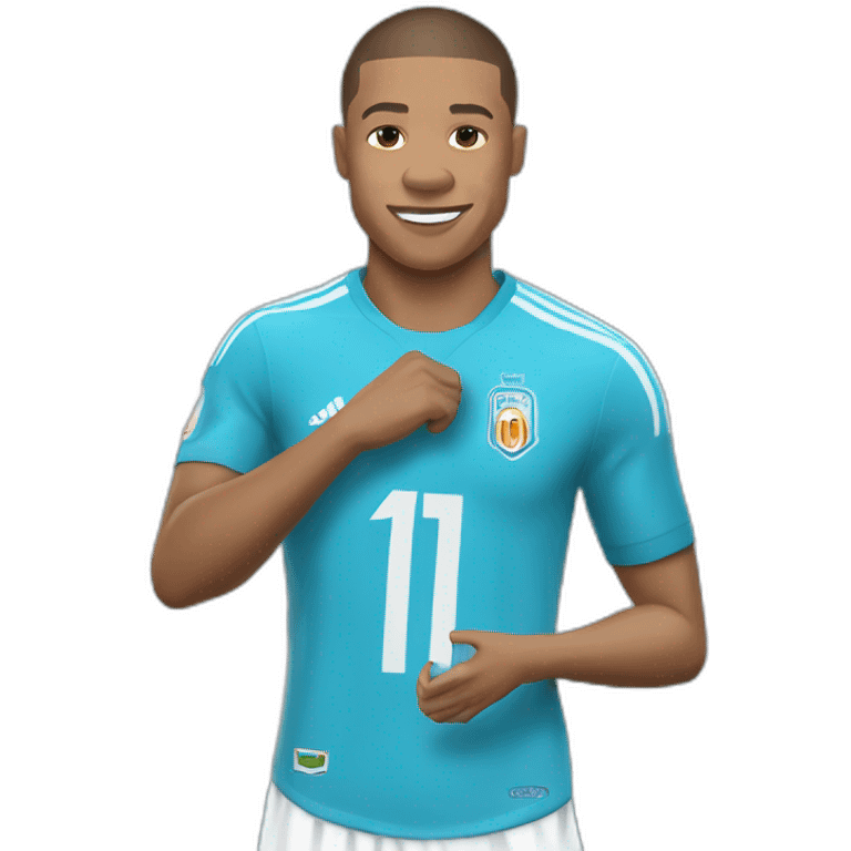 mbappe with marseille jersey emoji