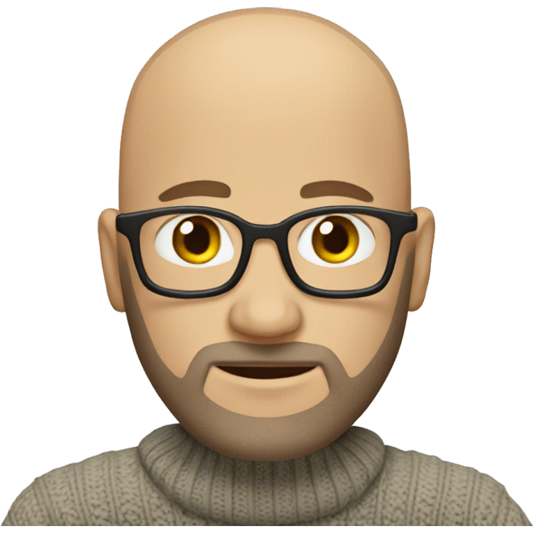 Bald man with beard and sweater emoji