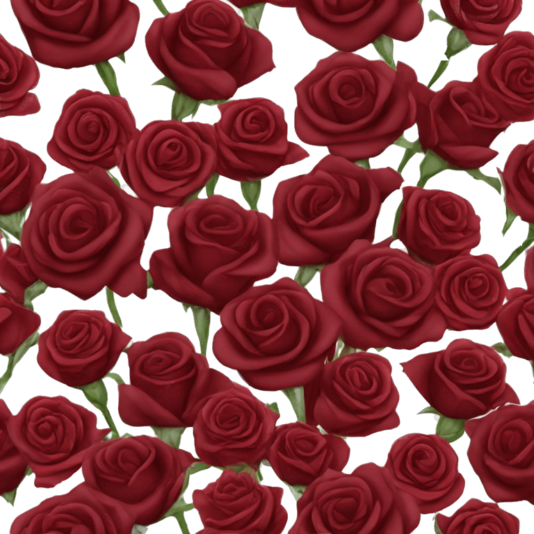 Bouquet of dark red roses emoji