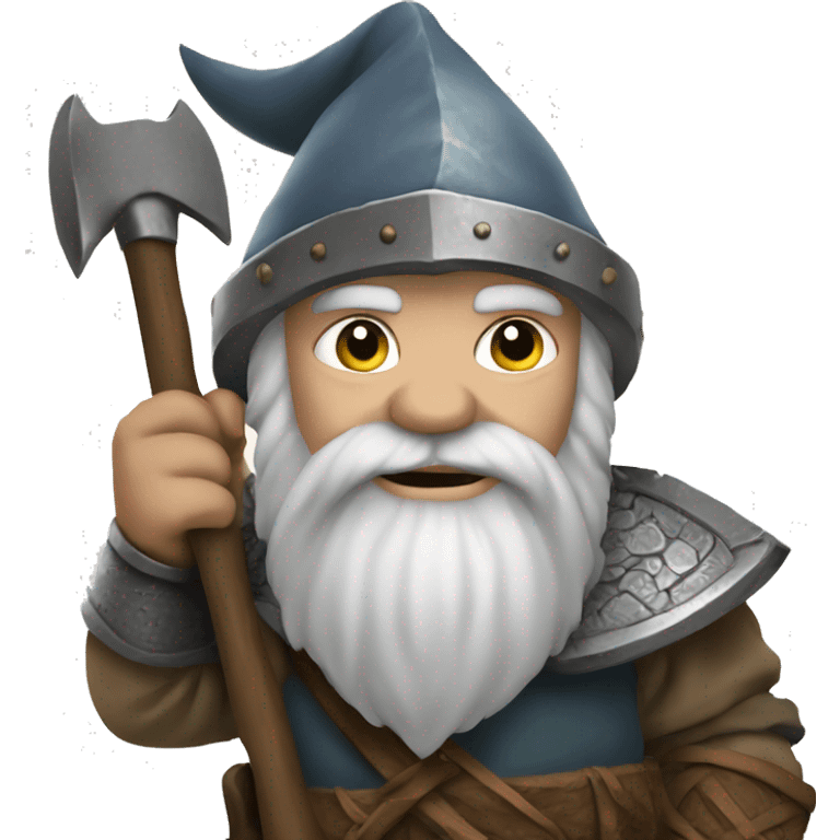 Medieval dwarf with axe emoji