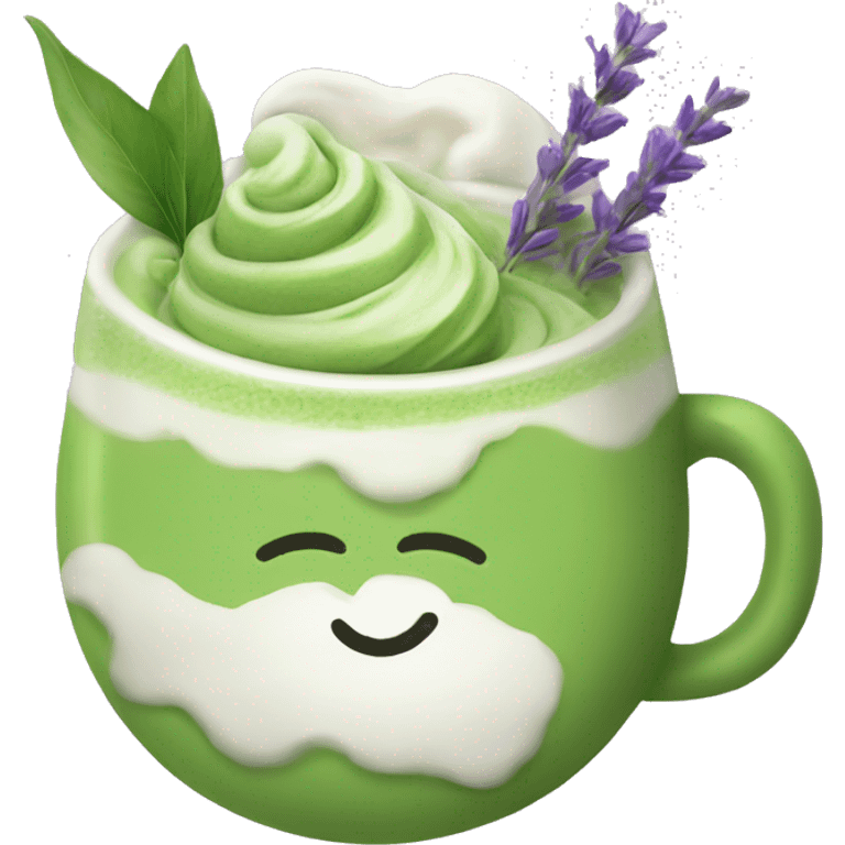 matcha lavender latte emoji