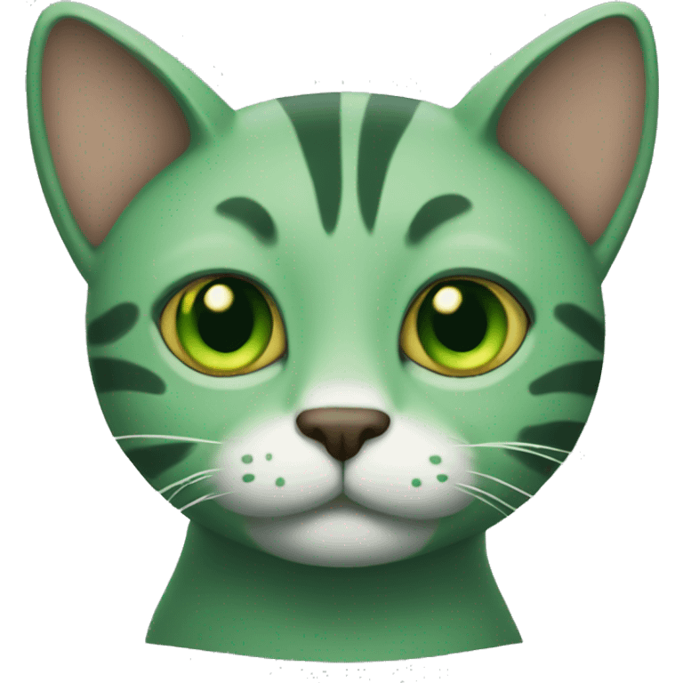 a green cat emoji