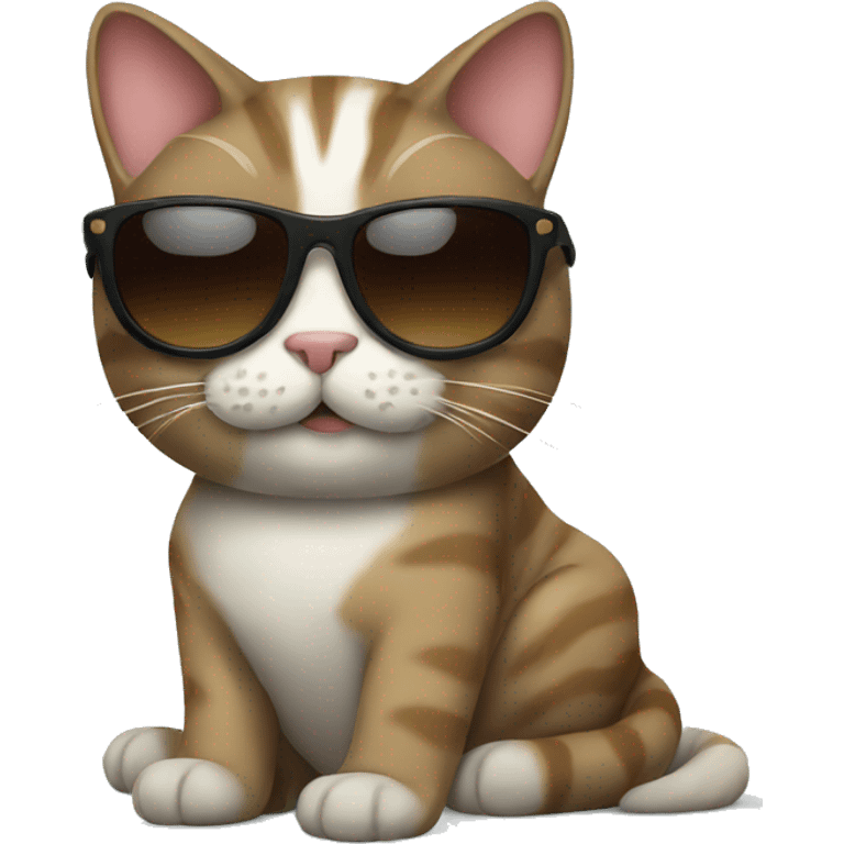 Cat with sunglasses emoji