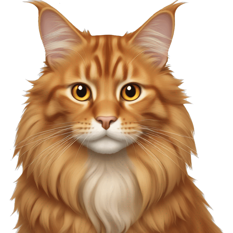 Orange Maine coon cat emoji