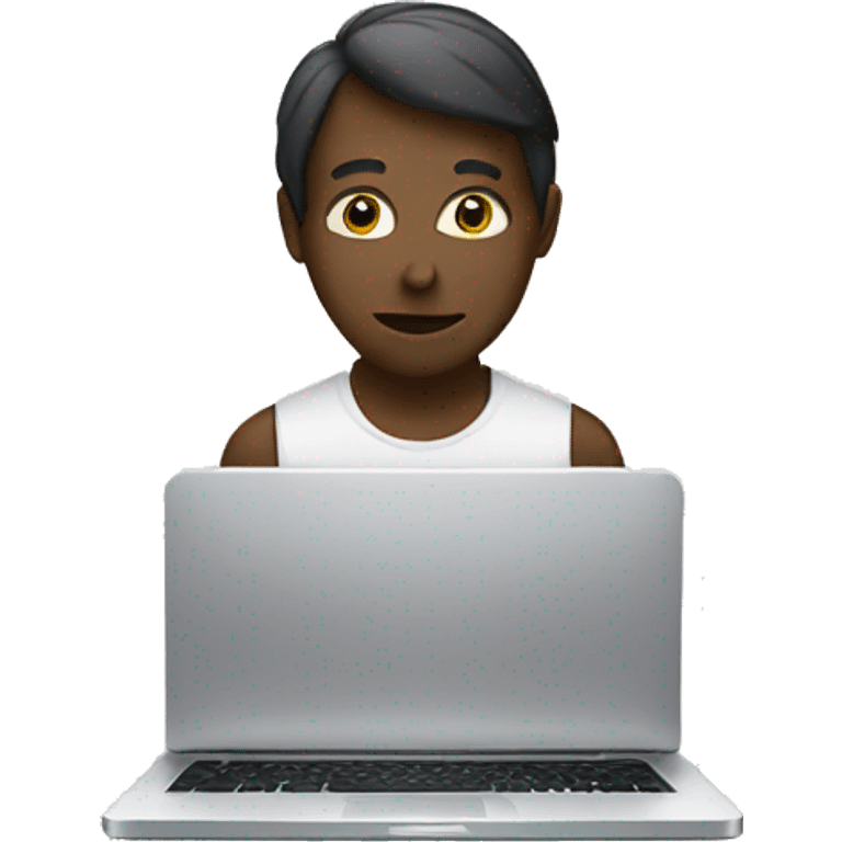 Anonymous on a laptop  emoji