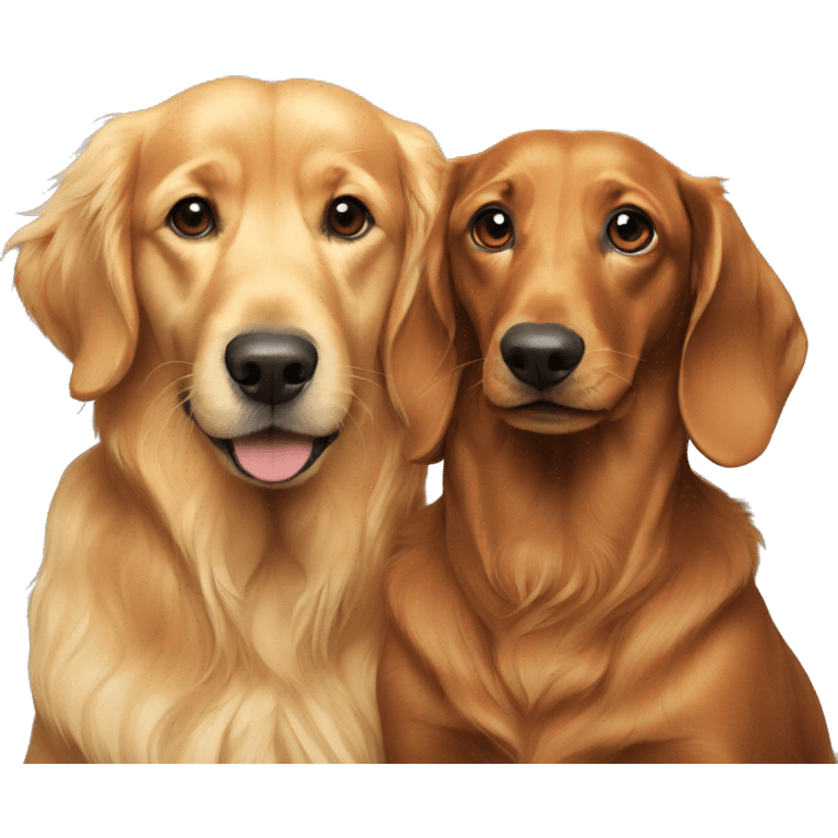 golden retriever and dachshund emoji