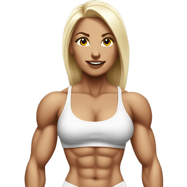 gorgeous female white bodybuilder emoji