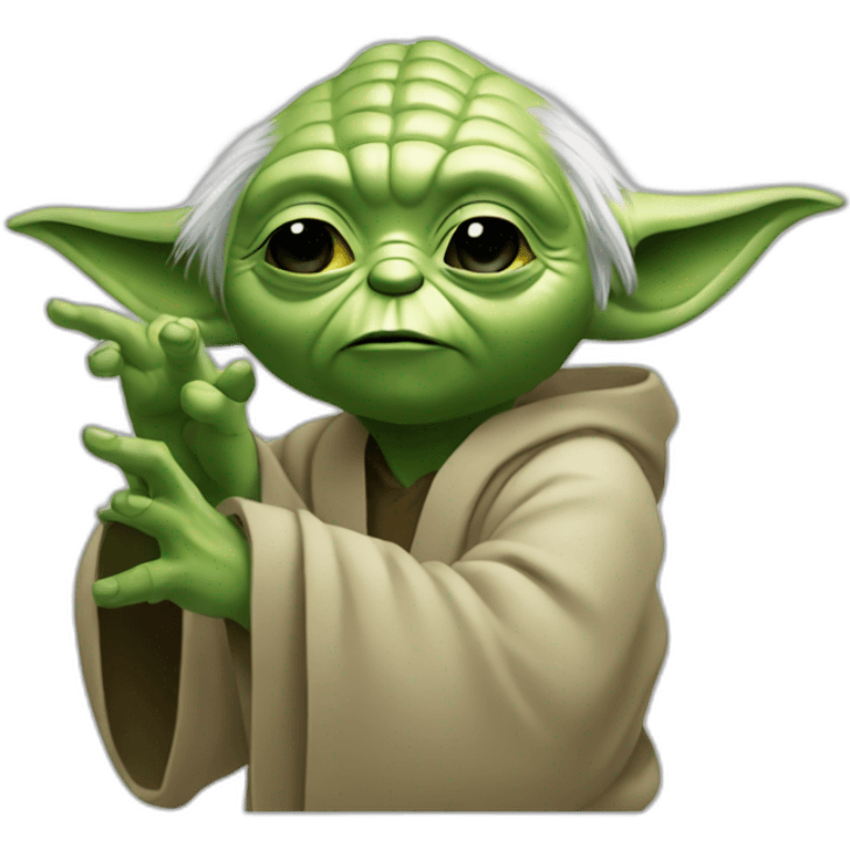 Yoda dabbing emoji