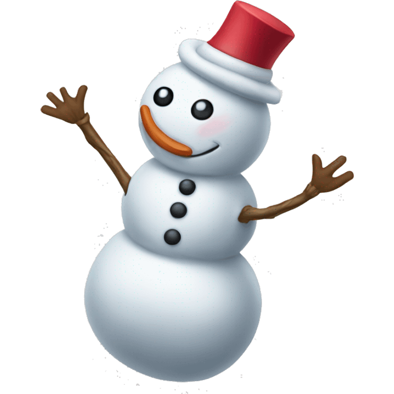 Snowman twerking emoji