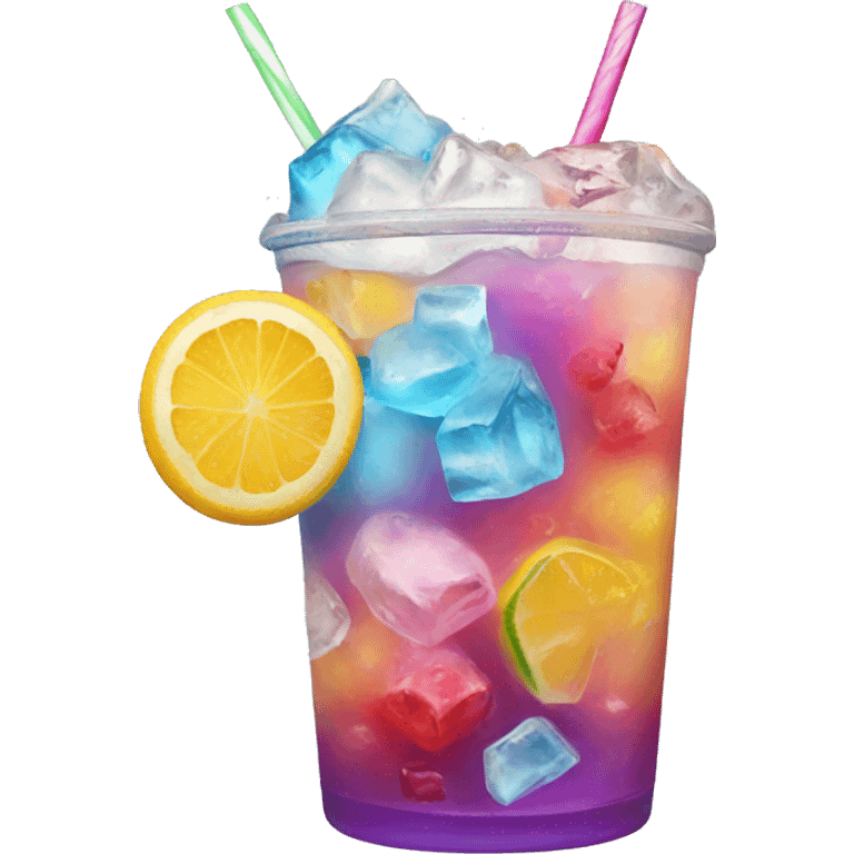 colorful iced drink emoji