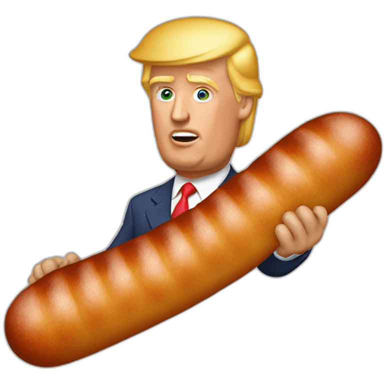 trump-holding-his-sausage emoji