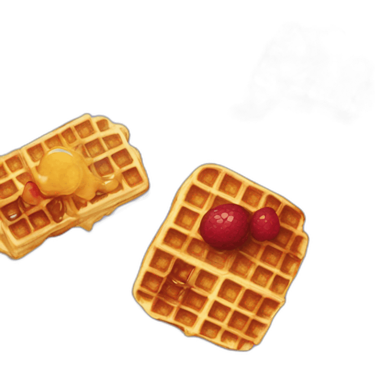 waffles with compote on top emoji