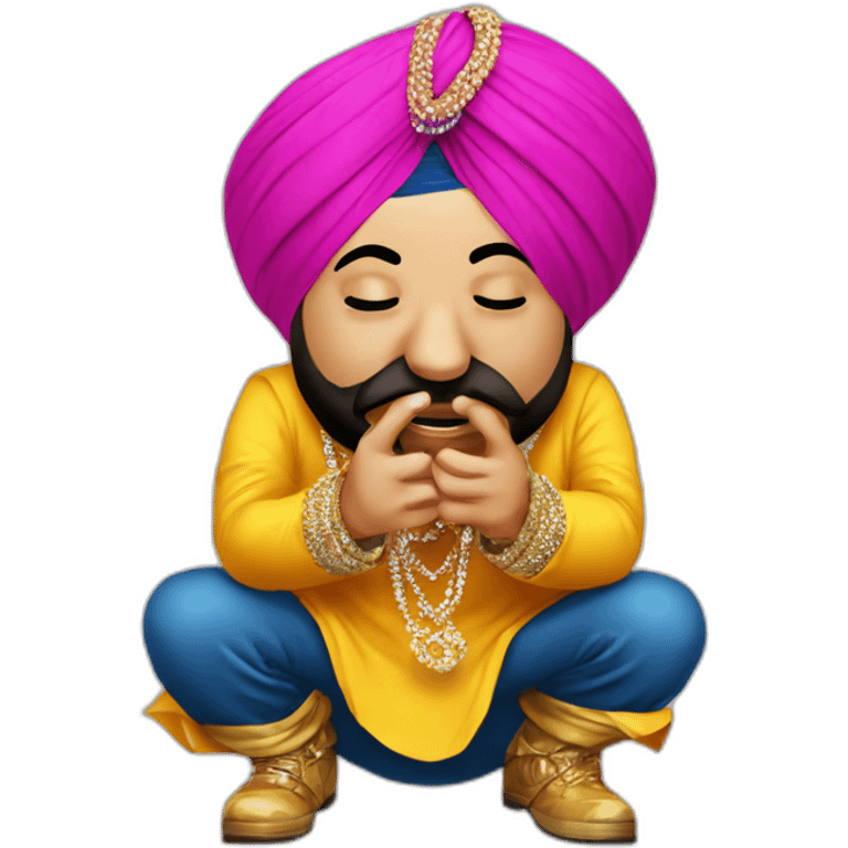 Daler mehndi puking emoji