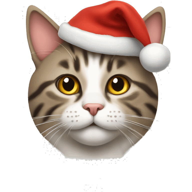 cat with christmas hat emoji