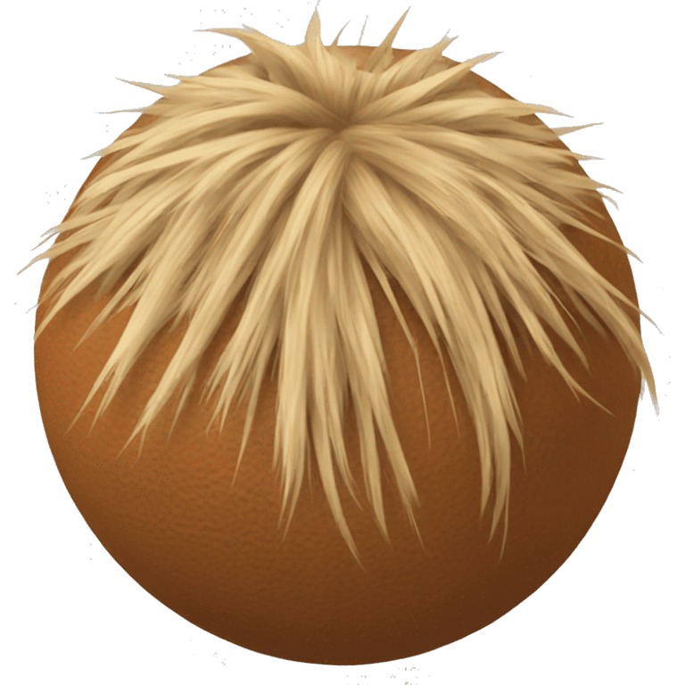 ball with hair on it emoji