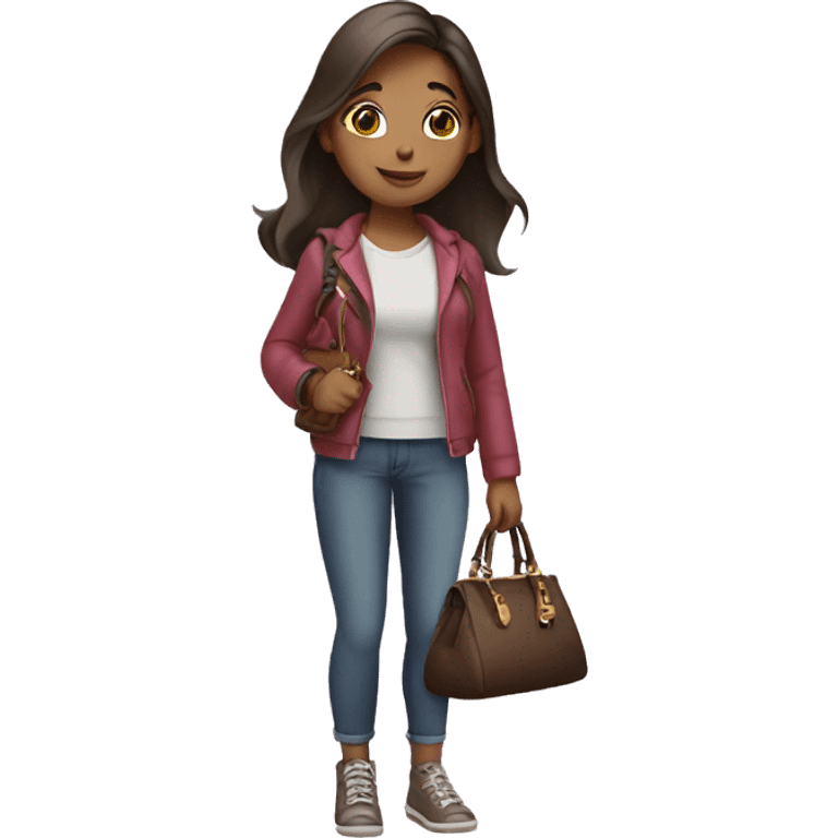 girl with purse in hand emoji