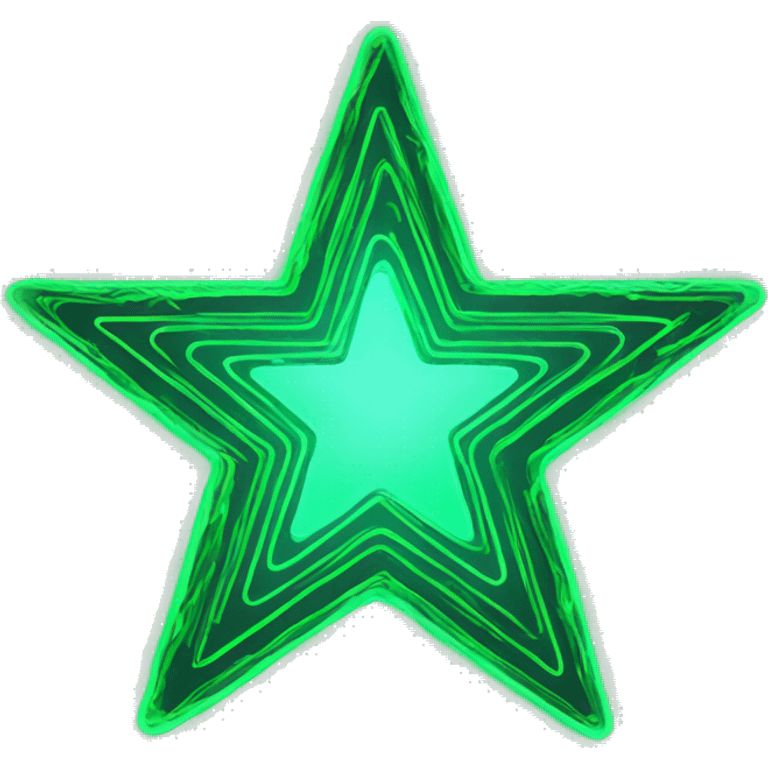 A Star made by Plasma green neon emoji