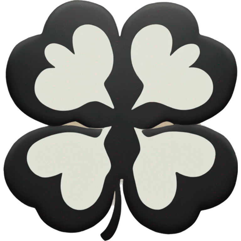 Black 5 clover leaf, use black clover anime for example emoji