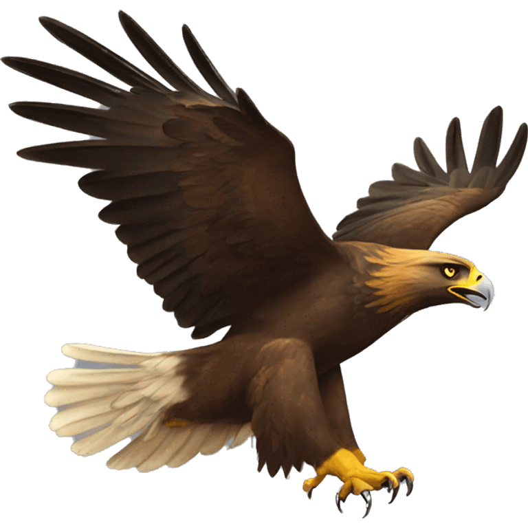 cool flying golden eagle emoji