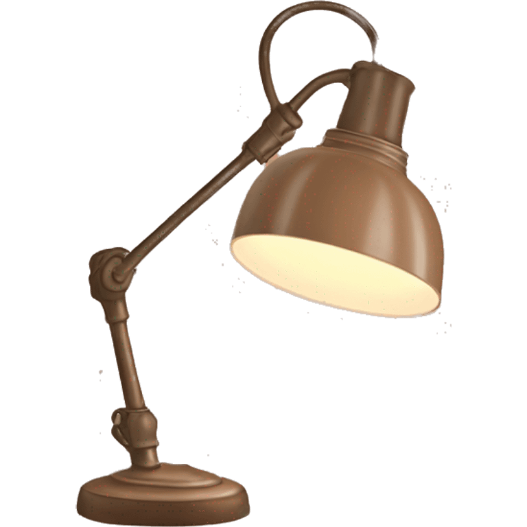 vintage table lamp in pastel brown colors emoji