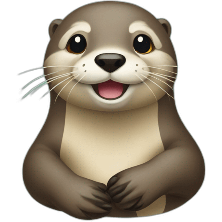 Loutre sur tourtue emoji