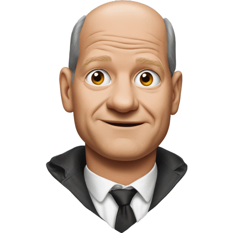 Olaf Scholz photorealistic shrugs emoji